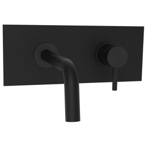 PAFFONI ROBINET ENCASTRÉ LAVABO 17,8CM AVEC PLAQUE NOIR MAT