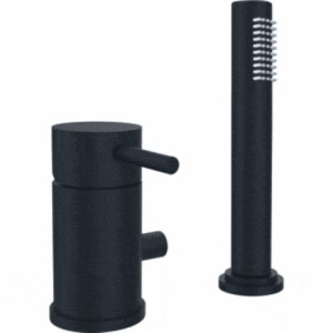 PAFFONI ROBINET DE BORD DE BAIGNOIRE S/BOUCHE ÉCOULEMENT NOIR MAT