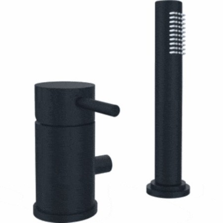 PAFFONI ROBINET DE BORD DE BAIGNOIRE S/BOUCHE ÉCOULEMENT NOIR MAT