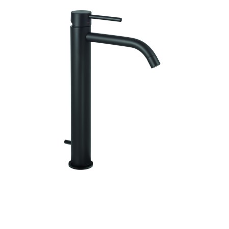 PAFFONI ROBINET DE LAVABO ALLONGÉ AVEC ÉVACUATION AUTOMATIQUE NOIR MAT