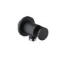 PAFFONI SUPPORT DE MONTAGE ROND AVEC PRISE D'EAU INCORPORÉE NOIR MAT