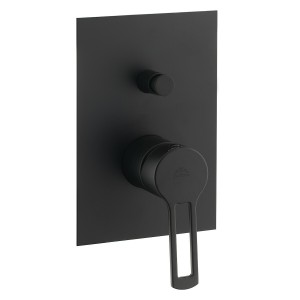 PAFFONI RINGO MITIGEUR ENCASTRÉ POUR DOUCHE AVEC DIVERSEUR 2 VOIES NOIR MAT