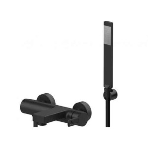 PAFFONI RINGO MITIGEUR DE BAIGNOIRE EXTERNE AVEC ROBINET FIXE NOIR MAT