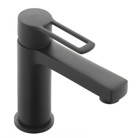 PAFFONI ROBINET RINGO LAVABO AVEC ÉVACUATION CLIC CLAC NOIR MAT