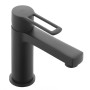 PAFFONI ROBINET RINGO LAVABO AVEC ÉVACUATION CLIC CLAC NOIR MAT