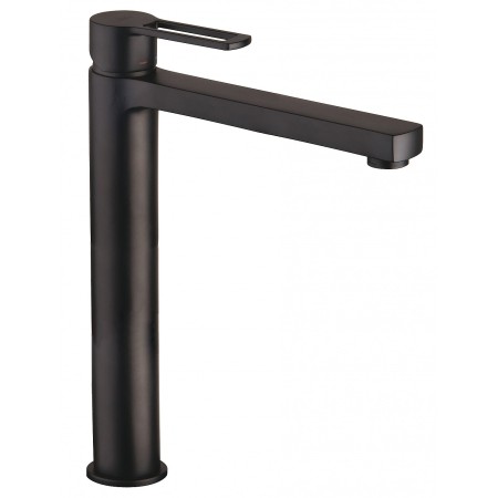 PAFFONI RINGO MITIGEUR LAVABO PROLONGÉ AVEC ÉVACUATION CLIC CLAC NOIR MAT