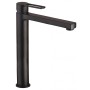 PAFFONI RINGO MITIGEUR LAVABO PROLONGÉ AVEC ÉVACUATION CLIC CLAC NOIR MAT
