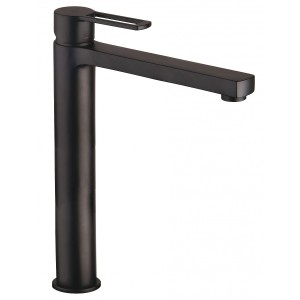 PAFFONI RINGO ROBINET DE LAVABO ALLONGÉ AVEC ÉVACUATION AUTOMATIQUE NOIR MAT