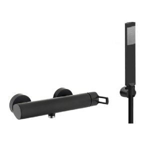 PAFFONI RINGO MITIGEUR EXTERIEUR DE DOUCHE AVEC KIT DE DOUCHE NOIR MAT