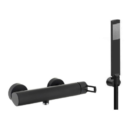 PAFFONI RINGO MITIGEUR EXTERIEUR DE DOUCHE AVEC KIT DE DOUCHE NOIR MAT