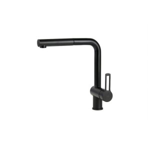 PAFFONI RINGO ROBINET DE LAVE-VAISSELLE AVEC DOUCHE EXTRAIBLE MONOBLOC NOIR MAT