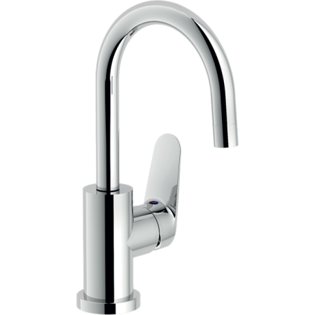 NOBILI ROBINET LAVABO BLUES INCURVÉ AVEC ÉVACUATION CLICK CLAC