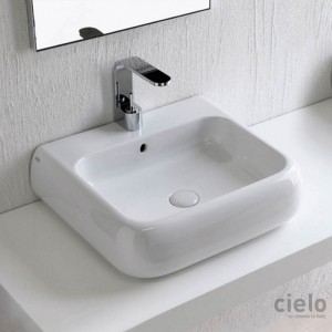 SANITAIRES CIELO SHUI LAVABO 54 RECTANGULAIRE MURAL/À POSER