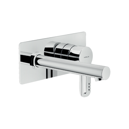 NOBILI NOUVEL ROBINET MURAL POUR LAVABO L. 15 CM AVEC PLAQUE