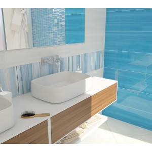 PAUL CERAMICHE STUDIO INSERTO STYLE BLEU 25X75