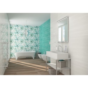 PAUL CERAMICHE STUDIO INSERTO PETALI SMERALDO 25X75