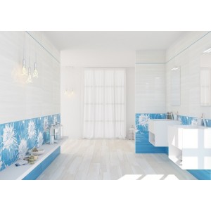 PAUL CERAMICHE STUDIO INSERTO NINFEE BLEUES 25X75