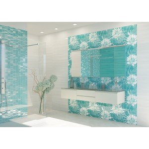 PAUL CERAMICHE STUDIO INSERTO NINFEE SMERALDO 25X75