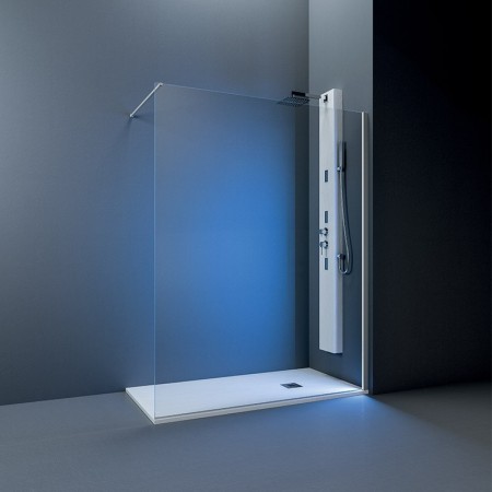 SEPARATE SP 6MM 1 CÔTÉ FIXE MONTANT ARGENT BRILLANT CRISTAL TRANSPARENT