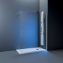 SEPARATE SP 6MM 1 CÔTÉ FIXE MONTANT ARGENT BRILLANT CRISTAL TRANSPARENT
