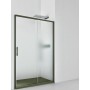 AGHA OUTLINE NICHE 1 PORTE COULISSANTES PROFIL É ARGENT BRILLANT CRISTAL TRANSPARENT