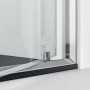 PLAN 2 ANTE À ÉQUILIBRE AVEC ENTRÉE ANGULAIRE MONTANT ARGENT BRILLANT CRISTAL TRANSPARENT