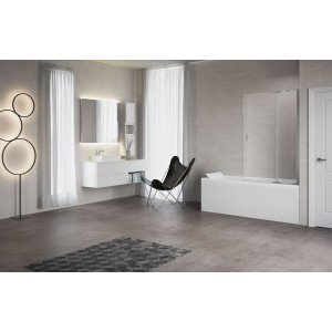 NOVELLINI KUADRA 3V SOUS-BAIN 1 PORTE RELEVABLE + 1 FIXE EN LIGNE