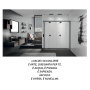 NOVELLINI OPERA 2PH NICHE 1 PORTE COULISSANTE MONTANT CHROMÉ BRILLANT VERRE TRANSPARENT