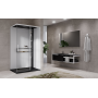 NOVELLINI GLAX 2.0 2P 120X80 CABINE MULTIFONCTION OUVERTURE 1 PORTE COULISSANTE + 1 CÔTÉ FIXE