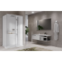 NOVELLINI GLAX 2.0 2P 120X80 CABINE MULTIFONCTION OUVERTURE 1 PORTE COULISSANTE + 1 CÔTÉ FIXE
