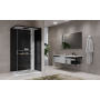 NOVELLINI GLAX 2.0 2P 120X80 CABINE MULTIFONCTION OUVERTURE 1 PORTE COULISSANTE + 1 CÔTÉ FIXE