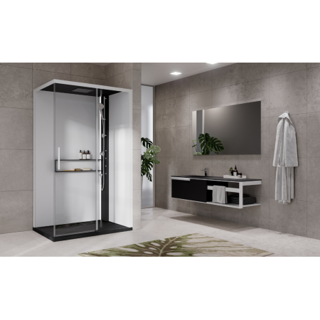 NOVELLINI GLAX 2.0 2P 120x90 CABINE MULTIFONCTION OUVERTURE 1 PORTE COULISSANTE + 1 CÔTÉ FIXE
