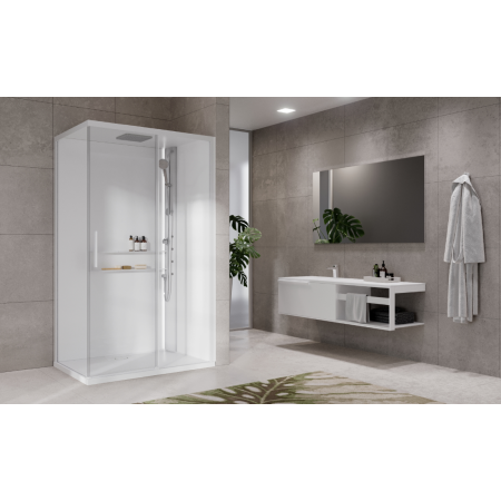 NOVELLINI GLAX 2.0 2P 120x90 CABINE MULTIFONCTION OUVERTURE 1 PORTE COULISSANTE + 1 CÔTÉ FIXE