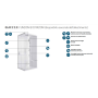 NOVELLINI GLAX 2.0 2A 80x80 CABINE MULTIFONCTION OUVERTURE 2 PORTES COULISSANTES