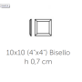 VOGUE TRANSPARENCE BISELLO 10X10 TR GLACE (BRILLANT)