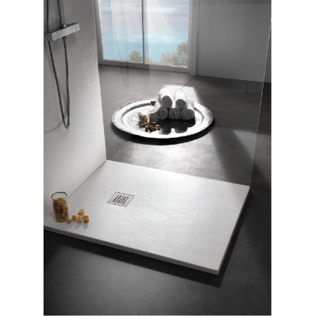 FISSORE.com DOUCHE PLATE EN ARDOISE BLANCHE PURE