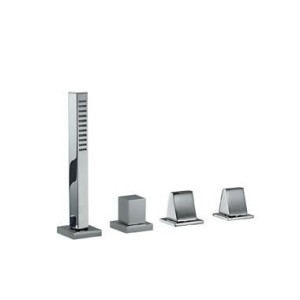 TREEMME ARCHE' BATTERIE DE BORD DE VASQUE AVEC DOUCHETTE EXTRAIBLE SANS BEC