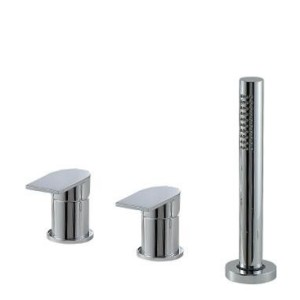 TREEMME RAN BATTERIE DE BORD DE VASQUE AVEC DOUCHETTE EXTRACTIBLE SANS BEC