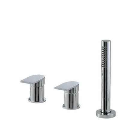 TREEMME RAN BATTERIE DE BORD DE VASQUE AVEC DOUCHETTE EXTRACTIBLE SANS BEC
