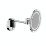 MIROIR DE MAQUILLAGE MURAL À LED AVEC ROTATION RONDE EN CHROME