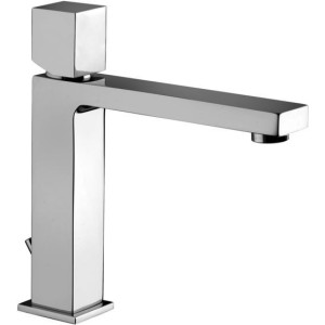 PAFFONI ROBINET DE LAVABO MOYEN AVEC ÉVACUATION AUTOMATIQUE AVEC POIGNÉE CUBE