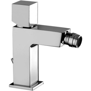 PAFFONI ROBINET BIDET AVEC ÉVACUATION AUTOMATIQUE AVEC POIGNÉE CUBE
