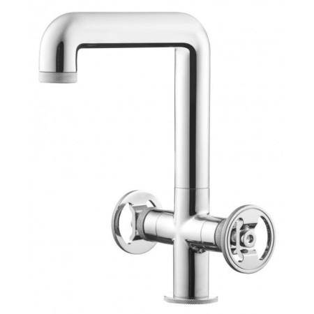IB RUBINETTERIE ROBINET BOLD ROND LAVABO HAUT AVEC DEUX LEVIERS C/ÉVACUATION CLIK CLAK