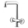 IB RUBINETTERIE ROBINET BOLD ROND LAVABO HAUT AVEC DEUX LEVIERS C/ÉVACUATION CLIK CLAK