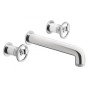 IB RUBINETTERIE ROBINET BOLD ROND MITIGEUR LAVABO MURAL AVEC LEVIER