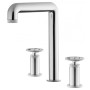 IB RUBINETTERIE ROBINET BOLD ROND MITIGEUR LAVABO HAUT TROIS ORIFICES AVEC ÉVACUATION CLIK CLAK