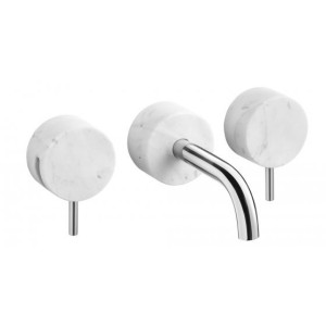 IB RUBINETTERIE MARMO MITIGEUR DE LAVABO MURAL AVEC ÉVACUATION CLIK CLAK CM 17,2