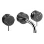 IB RUBINETTERIE MARMO MITIGEUR DE LAVABO MURAL AVEC ÉVACUATION CLIK CLAK CM 17,2 NOIR