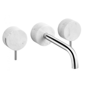 IB RUBINETTERIE MARMO MITIGEUR DE LAVABO MURAL AVEC ÉVACUATION CLIK CLAK CM 22