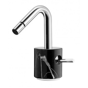 IB RUBINETTERIE MARMO MITIGEUR BIDET TROIS COMPLÈTE AVEC DÉCHARGE CLIK CLAK NOIR